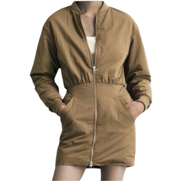 Zara Dresses & Skirts - ZARA Padded Short Mini Bomber Dress